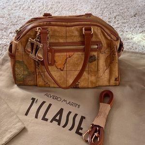 Alviero Martini 1Classe Geo Medium Bag Beige Brown